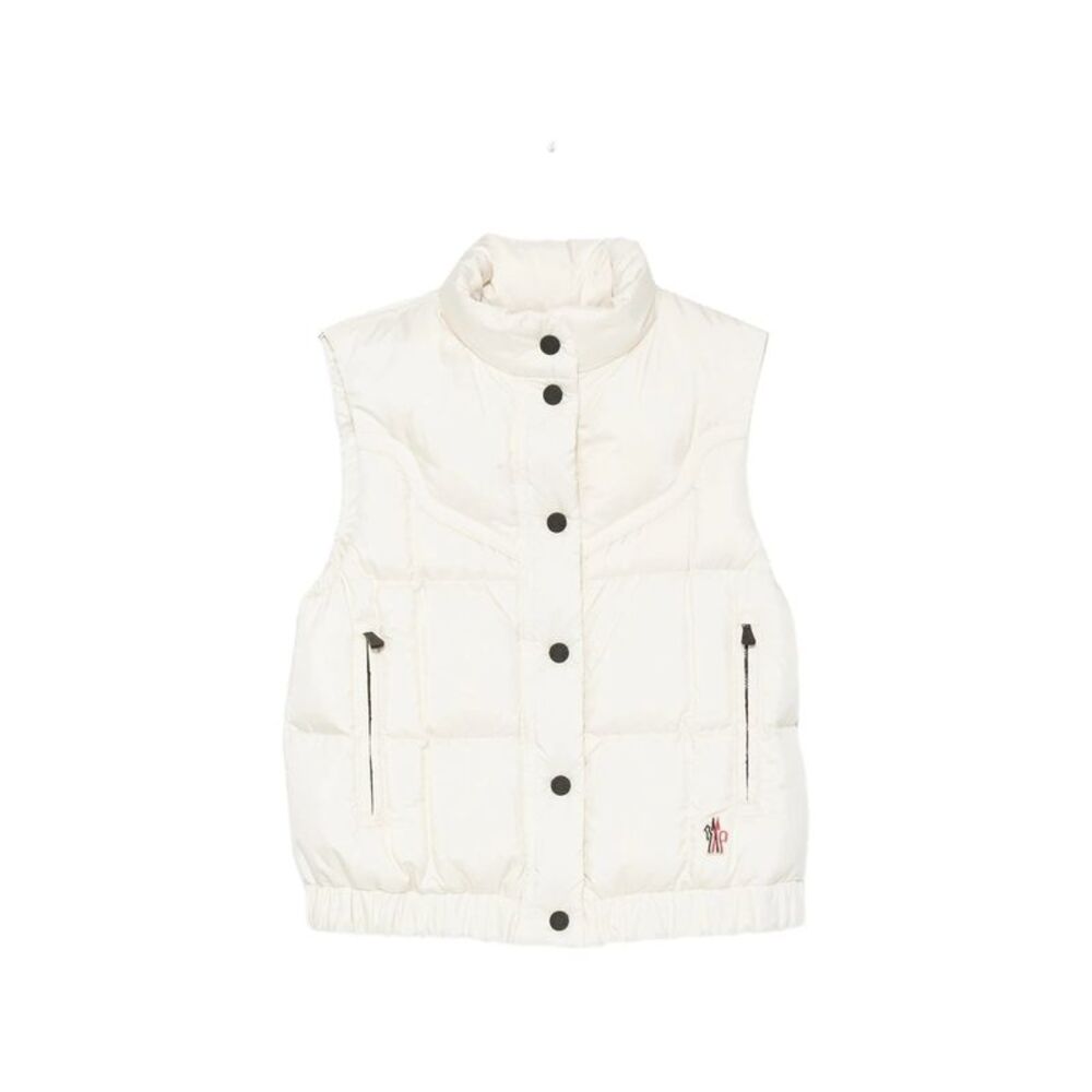 Moncler Grenoble White Jackets - Waistcoat & Gilets Women